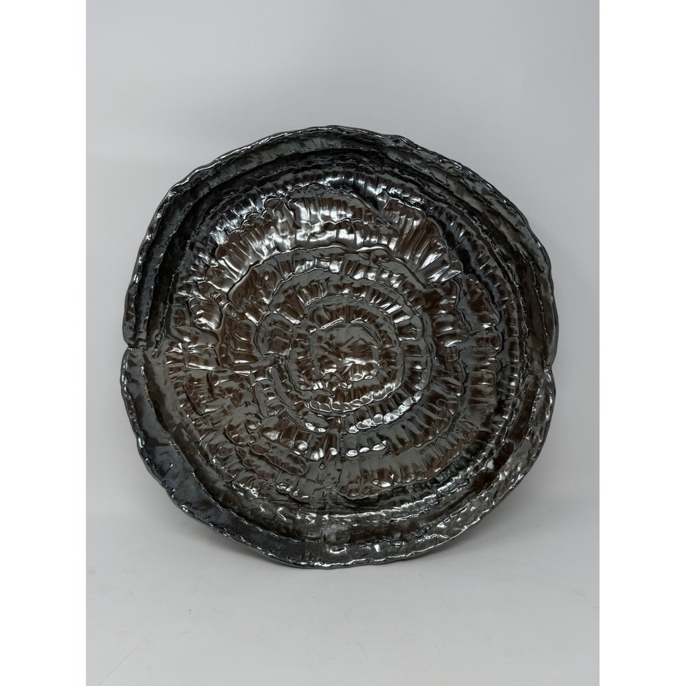 Vietri  Decorative Ceramic Centerpiece Bowl Metallic Finish  Italian Pottery